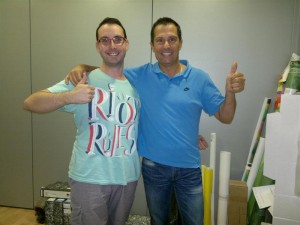 Friends Gerard Marti and David Serano from Spain. Barcelona.